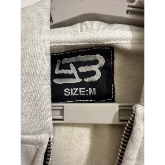 Youthful Bloom Light Grey Red Crest Full Zip Hoodie M - Picture 7 of 8